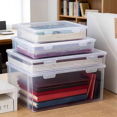 Schreibtisch-Aufbewahrungsbox Stifte-Aufbewahrungsbox Große Kapazität Transparentes Schreibwaren-Dokumenten-Organisationssystem Multifunktional Staubdicht