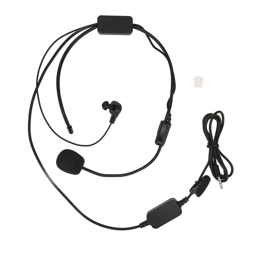 Motorradhelm BT 3,5 mm Headset Geräuschreduzierung Tragbares Ohrstück mit Mikrofon Schalter für