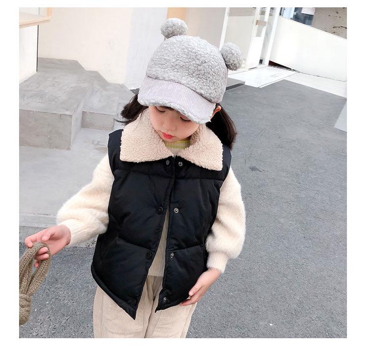 2025 Child's Fleece-Lined Down Cotton Winter Vest: Warm & Thick for Autumn/Winter