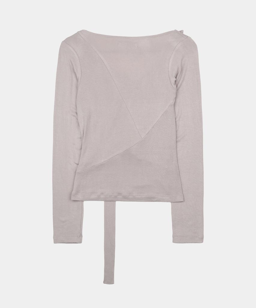 Lipeullegtibeulum Shoulder Tie T-Shirt (Ash Beige)