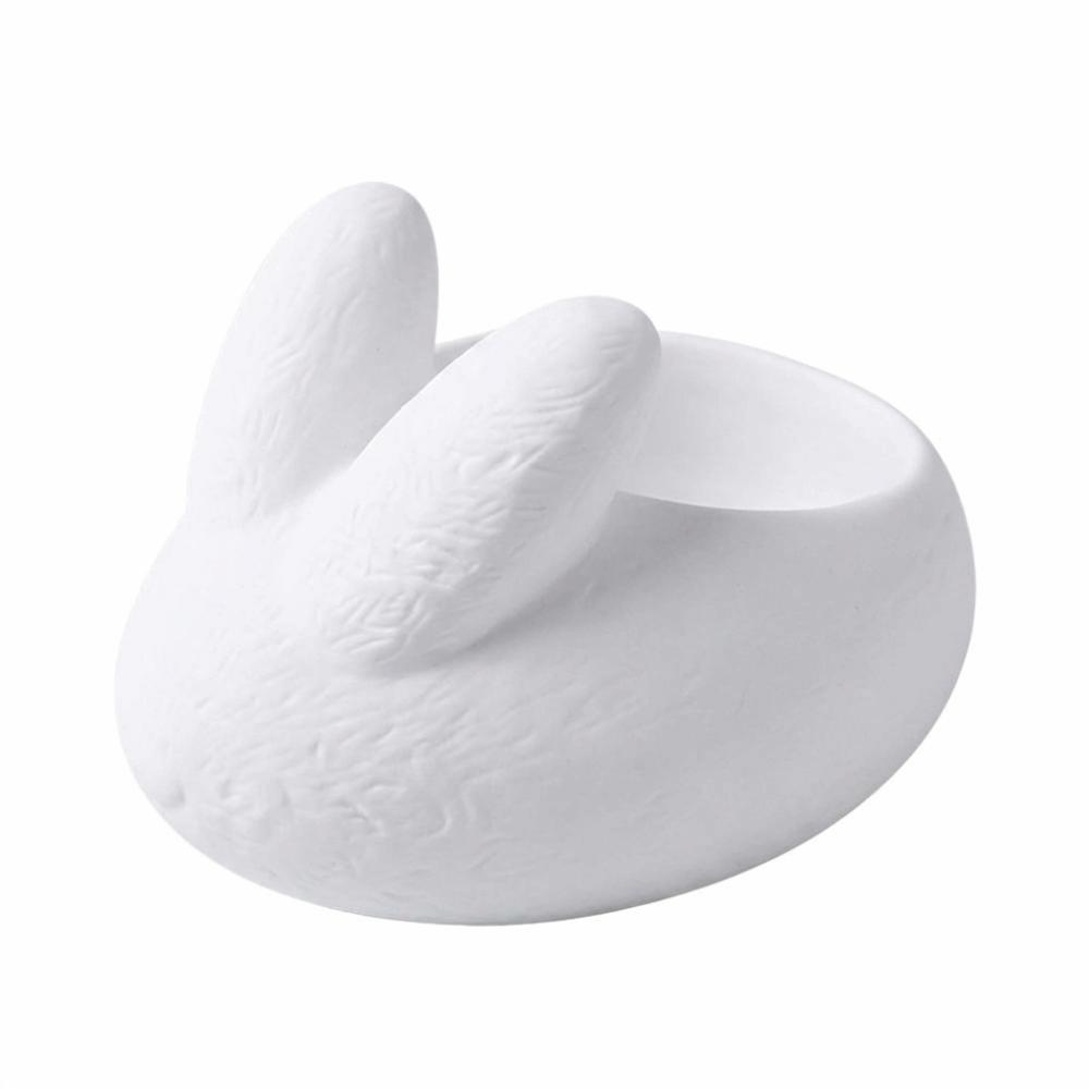 Classic Scented Candle Stand Plastic 3D Printed Bunny Ornament Easter Decorations  Valentine s Day белый