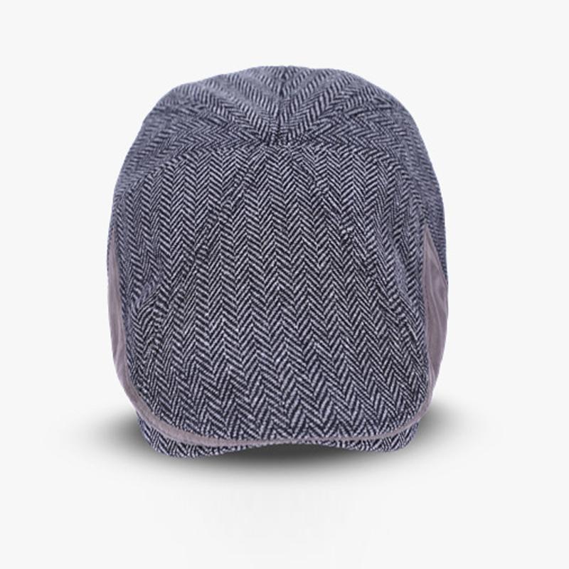 Berretto con visiera a punto vintage Autunno Inverno Berretto Britannico Berretto da Pittore Newsboy da Uomo