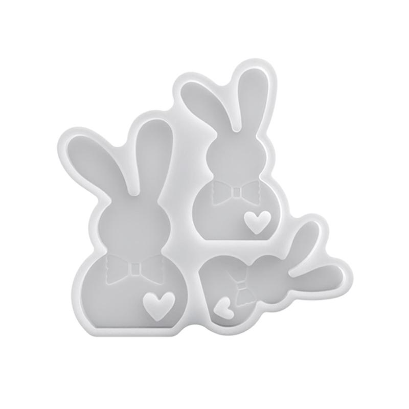 3D Easter Rabbit Bunny Silicone Mold, Silicone Moulds Easter Diy Rabbit, Easter Casting Moulds, Spring Silicone Mould