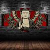 Buddha Mindfulness Canvas 5 Piece Five Panel Wall Print Modern Art Poster Picture Home Decor Gift For Him Her