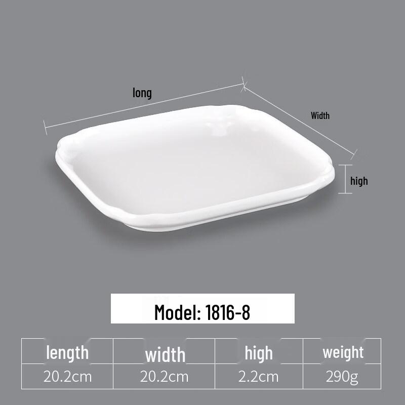 White Melamine Divided Serving Plates (5-Pack)