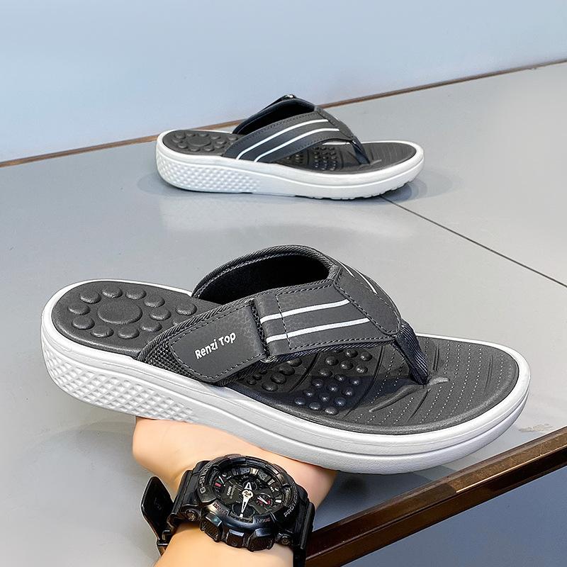 

Тапочки массажная подошва шлепанцы мужские летние новинка тренд носить наступать на говно ощущение толстая подошва для улицы пляжа мужские щиплют ноги 45 серый