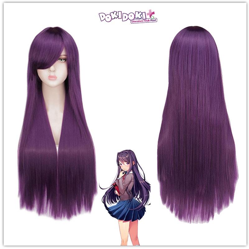 Long Synthetic Wig For Cosplay Anime Doki Doki Literature Club Yuri