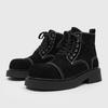 Mens Casual Chunky Sole Martin Boots Low-Cut Lace-Up Round Toe Workwear Style