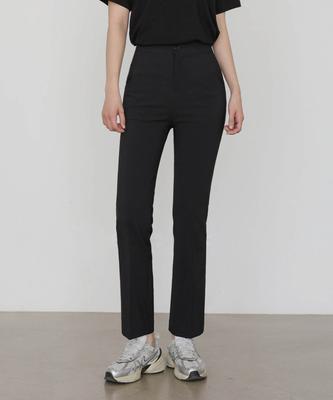Jikeulib Secret Banding High-Waisted Spandex Black Slacks