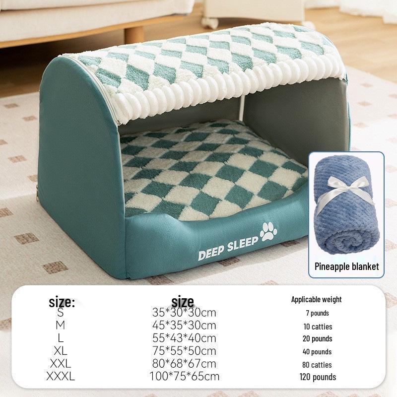 Four Seasons Washable Dog & Cat Bed: Removable, Warm Sofa Cushion for Dogs & Cats of All Sizes