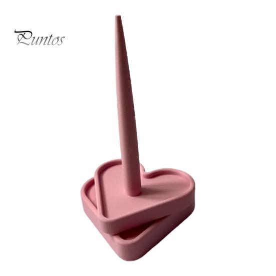 

Вращающийся держатель пряжи в форме сердца с 3D-печатью, основа в форме сердца, диспенсер для клубков пряжи, подставка, органайзер для хранения, аксессуары для вязания крючком розовый