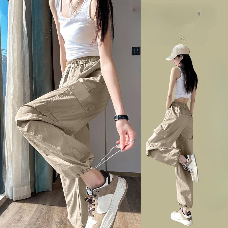 Women's High Waist Purple Workwear Pants Spring Summer Quick Dry Pants Petite American Leisure Sports Pants