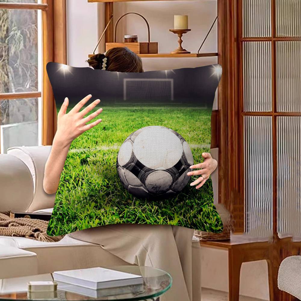 Piłka Nożna Personalizowana Poszewka na Poduszkę Pokój Dziecięcy Dekoracja Dzika Impreza Poszewka Prezent na Urodziny Dziecka Baby Shower