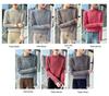 Lekasha Women's Mink Cashmere Marled Yarn Drop Shoulder Knitwear for Autumn/Winter