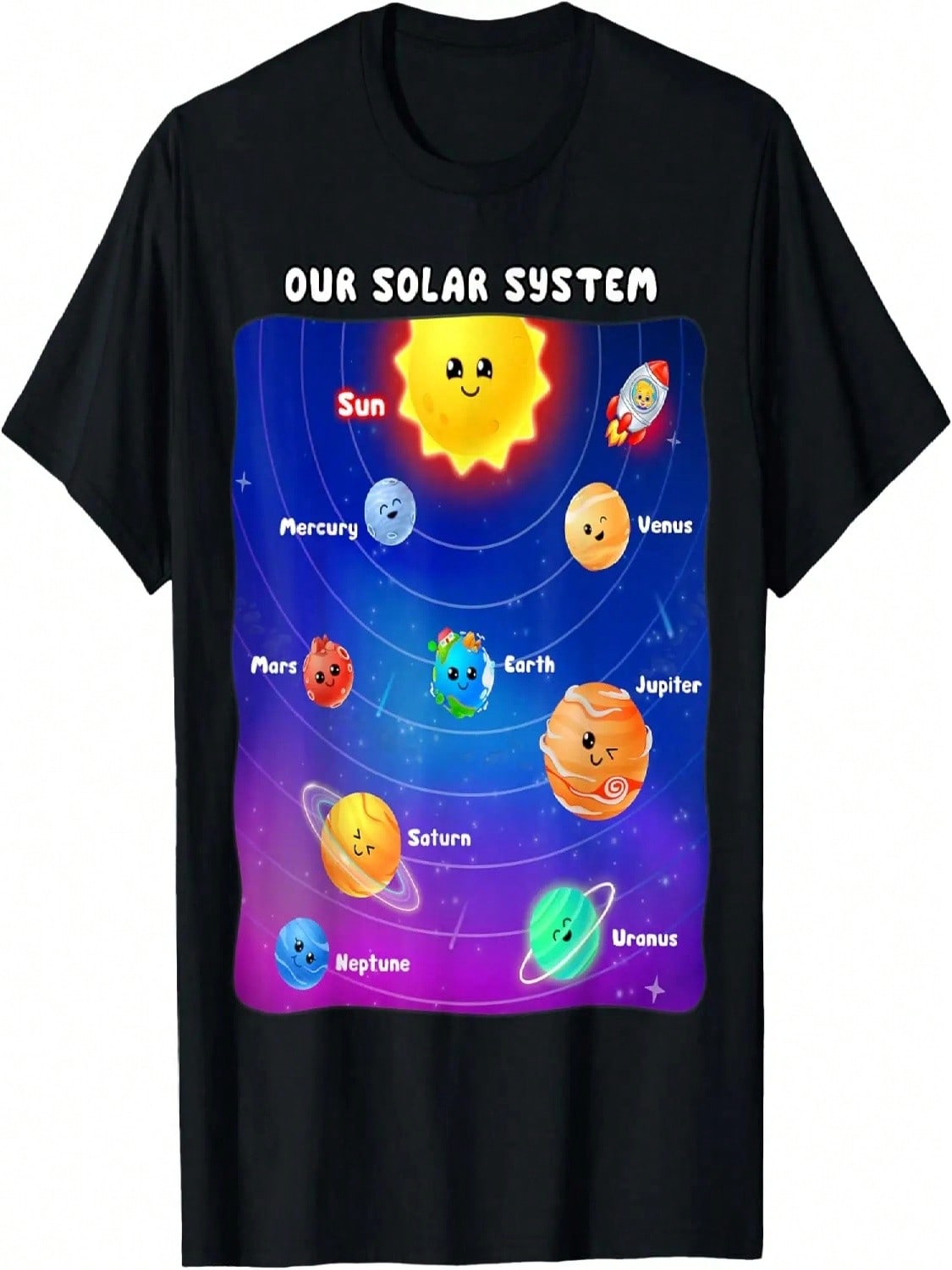 Planets Of The Solar System _ Boys & Girls STEM Kids T-Shirt S разноцветный