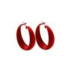 European and American fashion, commuter style, sophisticated earrings, fresh green spray paint, simple geometric circle silver needle earrings for