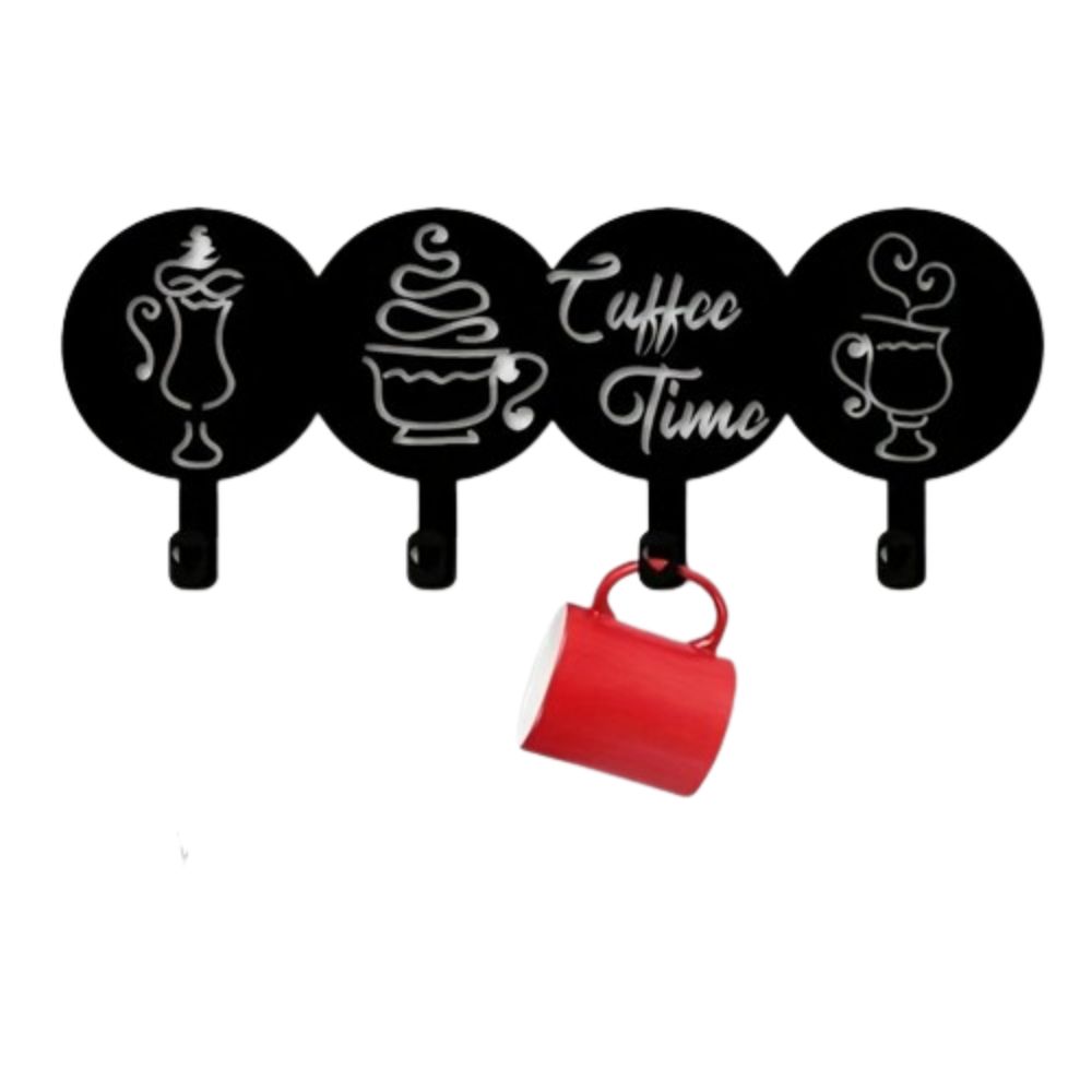 

Iron Crafts Coat Hanger Wall Mounted Decorative Kitchen Hooks Sturdy Coffee Cup Holder Household