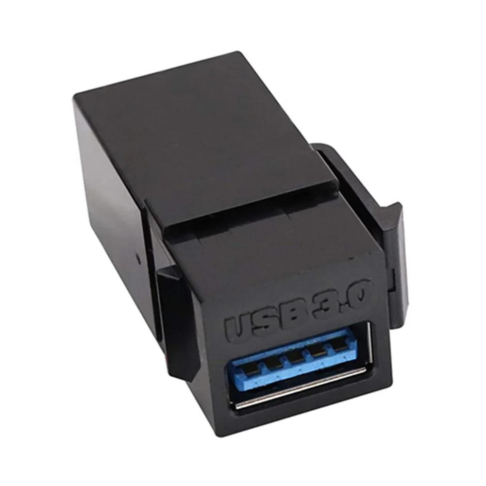 USB 3.0 Keystone Jack Inserts Connect Equipment with USB Port Snap-in Connector Socket Adapter Port for Wall Plate Outlet Panel