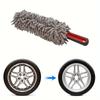Car Wheel Brush, Auto Detailing Wash Brush Duster Exterior Scratch Free Universal for Cleaning Vehicle Truck SUV Van Tire Wheel