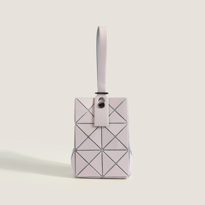 

2025MINI Мини Сумка для телефона в стиле Инс с ромбовидным узором: Свежие цвета макарон и изысканный дизайн сумочки-браслета розовый