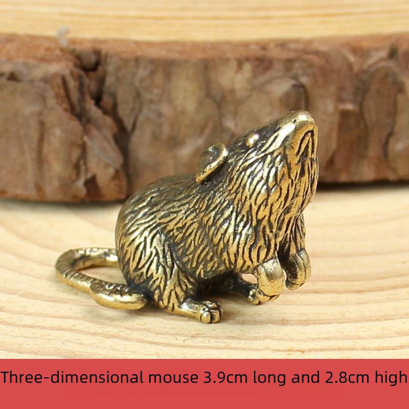 Full Set of Brass Zodiac Animal Ornaments - Pure Copper: Rat, Ox, Tiger, Rabbit, Dragon, Snake, Horse, Sheep, Monkey, Rooster, Dog, Pig Handicrafts.