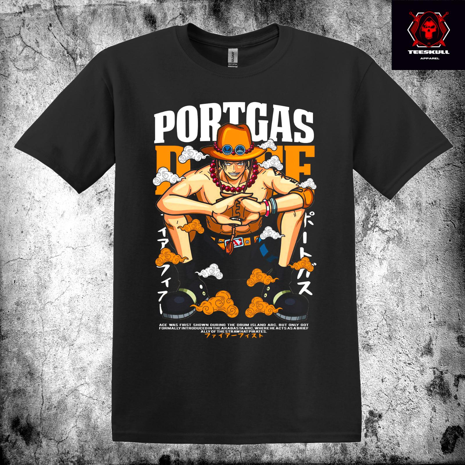 One Piece Portgas D. Ace Anime Characters Unisex Premium Cotton T-Shirt L
