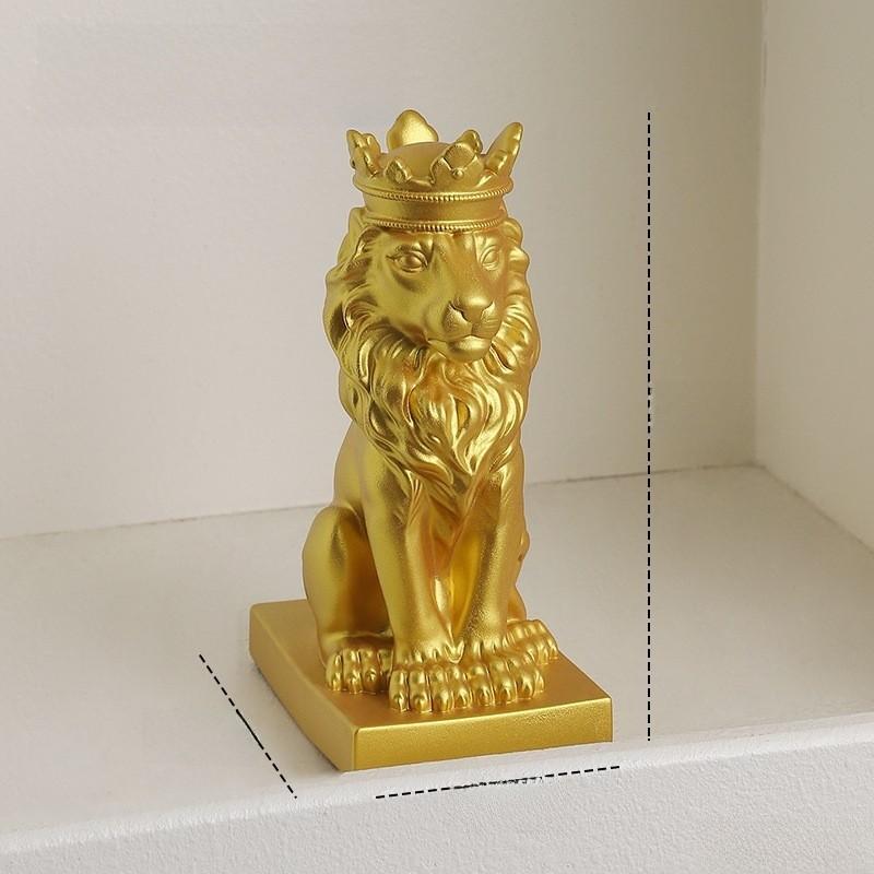 Nordic Lucky Lion Ornament With Resin Material For Living Room And Office