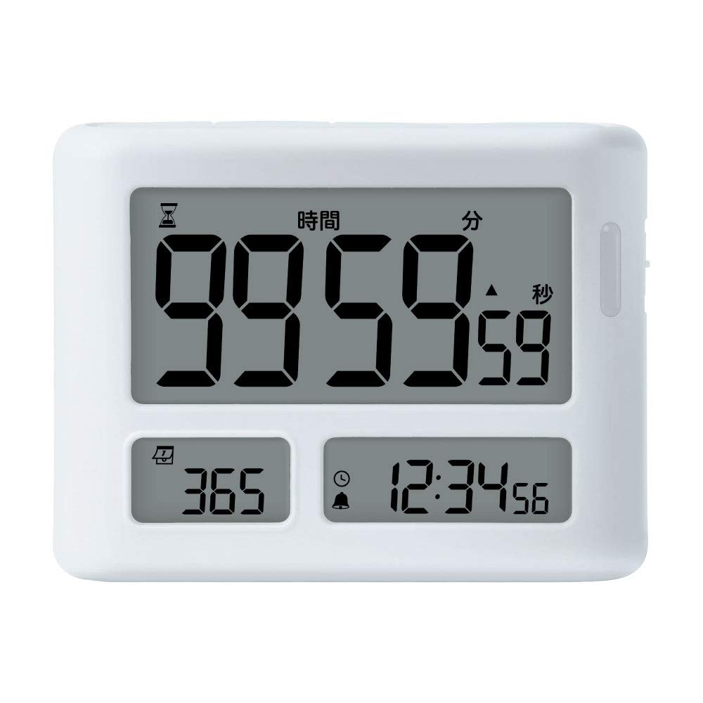Sonic Timer, Toki-Sapo, 100-Hour Countdown to Pass, White, LV-3457-W