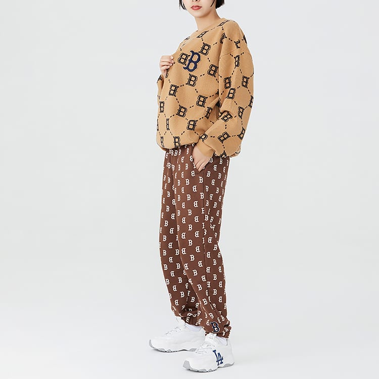 MLB FW22 Sweater Unisex Beige Yellow 3AKPM0226-43BGS