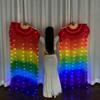 Silk Belly Dance Fans LED Light Performance Props Universal LED Fan  Stage Performance