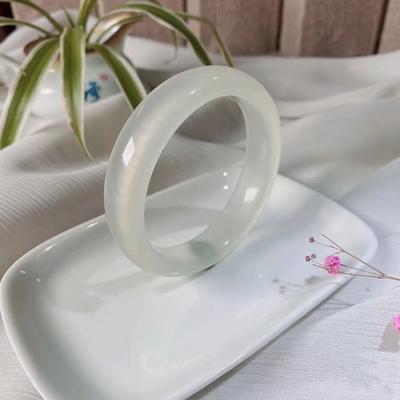 1 Pc Natural Jade Bangle Fashionable Charm Jade Bangle Women's Gift