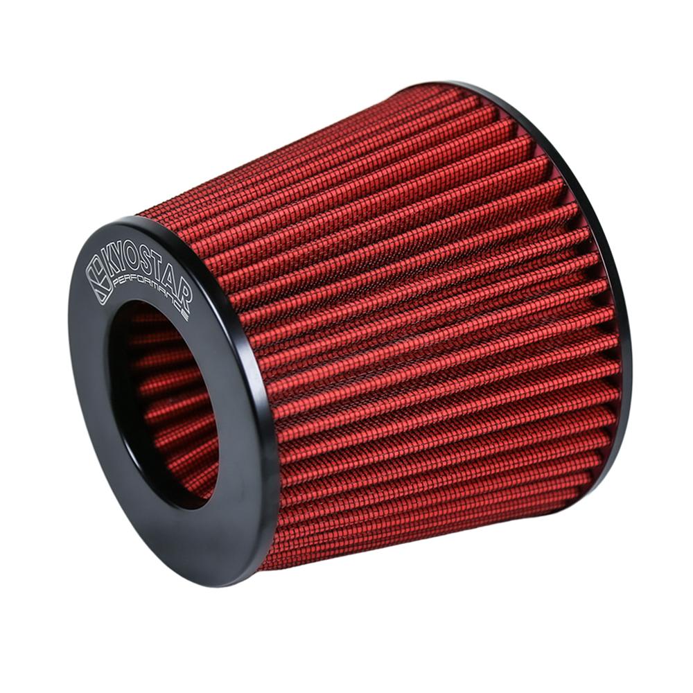 Universal Black And Red 3" Inch 76mm 3.5" inch 89mm Air Intake Cone Filter Replacement Quality Dry Air Filter