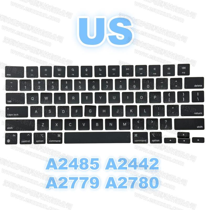 Tasti di ricambio per MacBook Modelli A2442, A2485, A2991, A2992, A3112, A3185, A3186, A3401, A3403