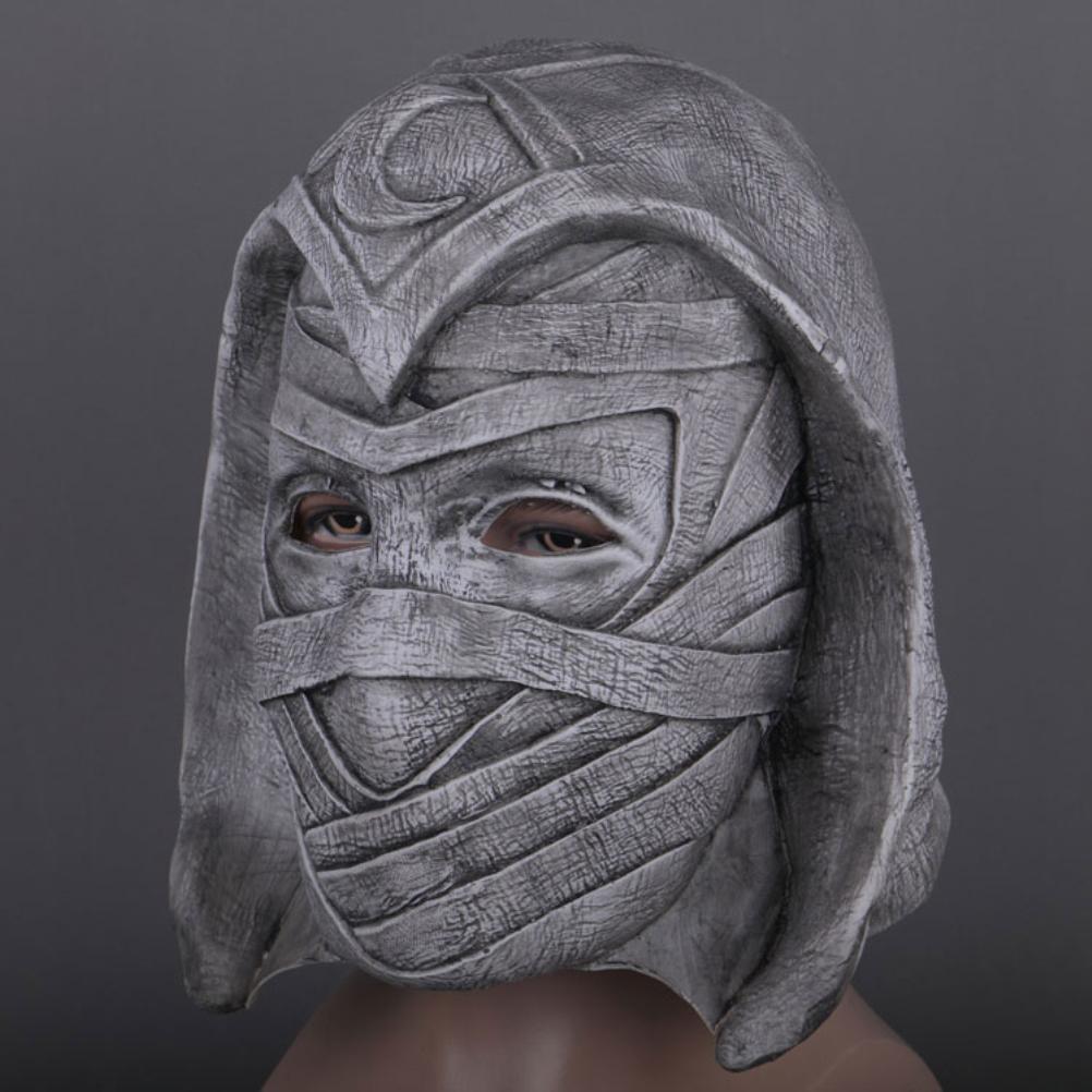 Movie Figure Knight Face Cover Soft Latex Knight Cosplay Face Covering Headwear Halloween Knight