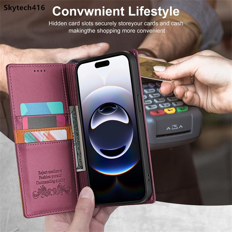 For Samsung Galaxy A04 A04S A05 A05S A06 A07 A12 A13 A14 A15 A16 A17 A23 A24 A25 A26 A32 A33 A34 A35 4G 5G Case Flip Card Slot Bracket Wallet Cover