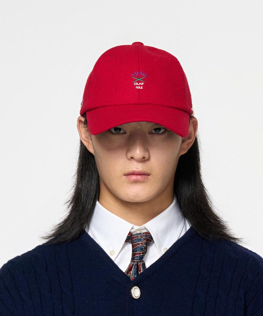 Honguseong Signal Native American Wool Ball-Cap_Red