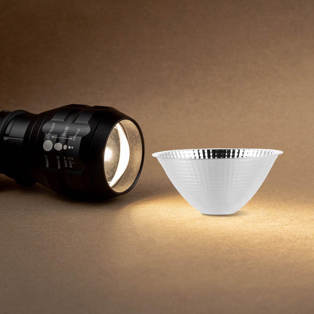 LED Light Reflector Cup Aluminum Spotlight Flashlight Replacement Reflector Cup Lampshade Part for Indoor Precision Lighting
