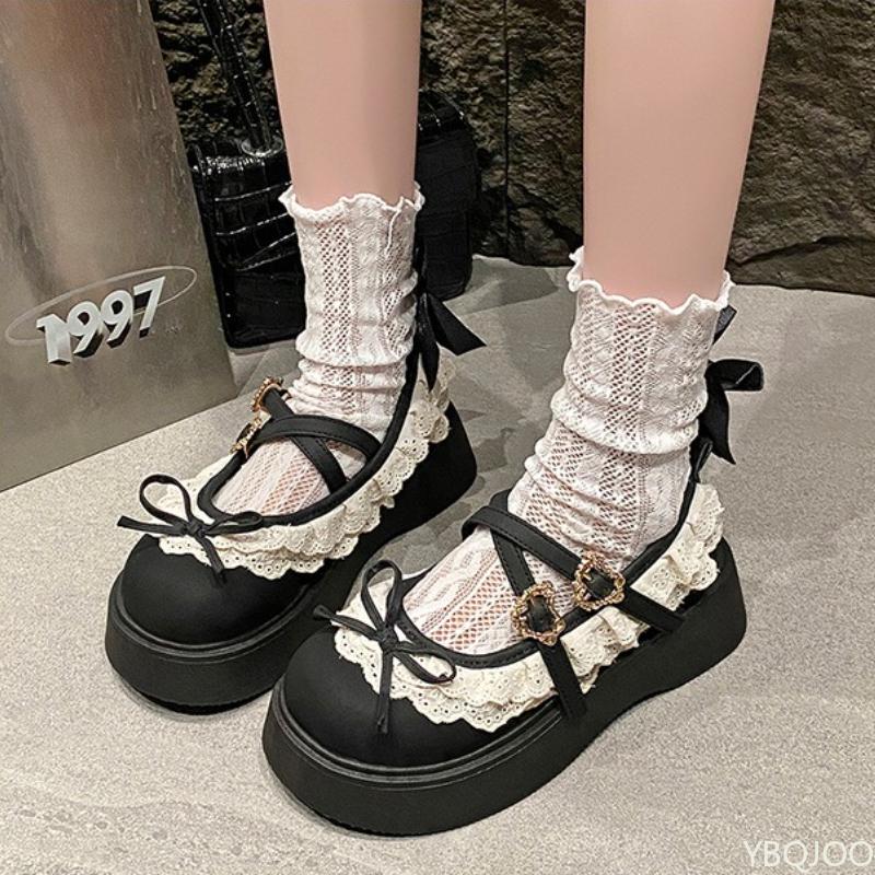 Fashion Mouth Thick Sole Single Shoe for Women's Spring New Style Simple Comfortable Versatile Small Leather Shoes Daily Casual