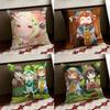 Cute Hakumei to anime MMikochi Cushion Cover Reversible Soft Durable Pillow Cover Home  Car MultiScene Use for Daily Comfort