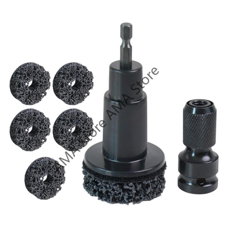 Car Wheel Hub Grinder Rust Grinding Removal Tool Auto Wheel Hub Brush Brake Grinding Cleaner Kit Rust Remover Polishing Tool