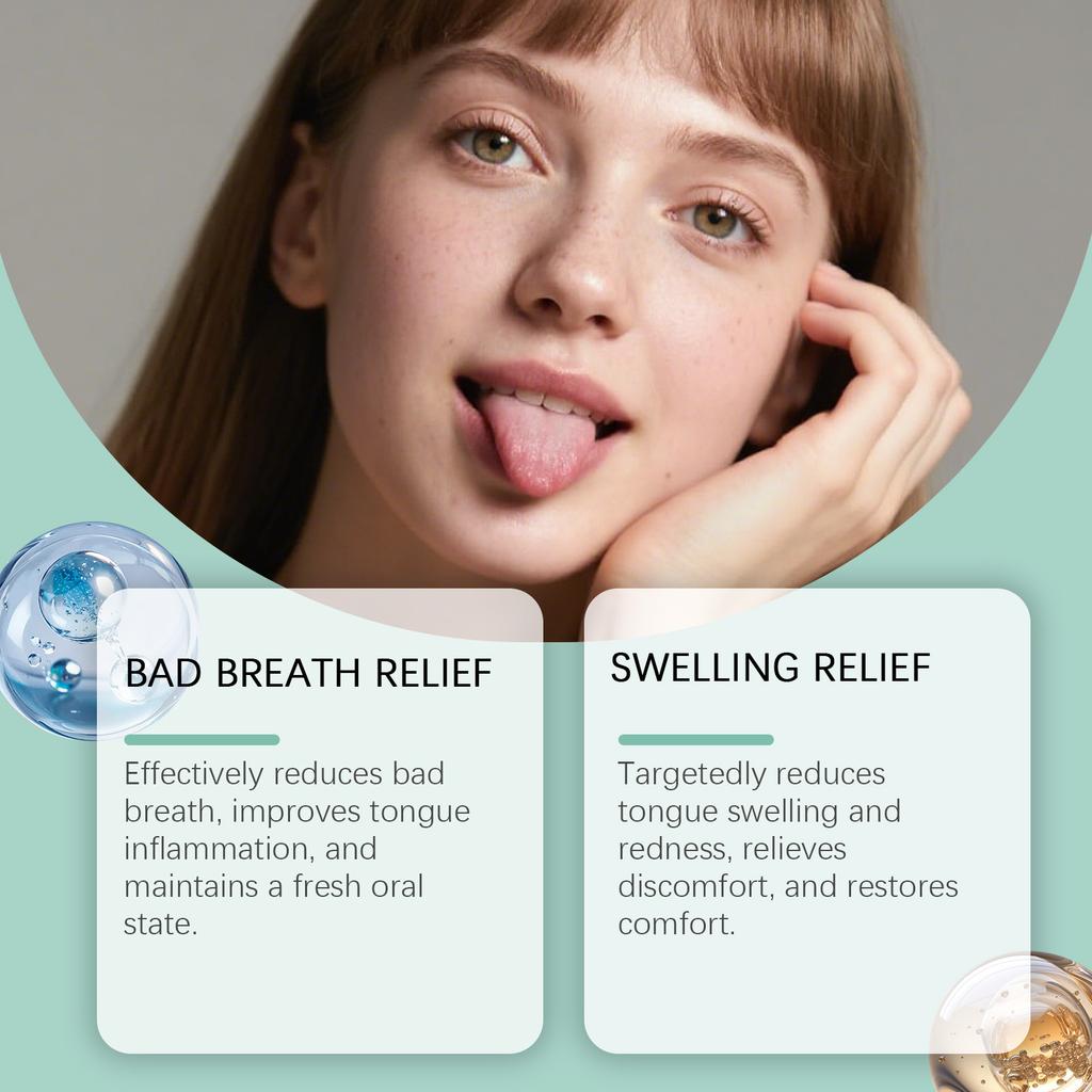 Tongue Care Spray, Fresh Breath, Oral Care Cleaning, Tongue Coating Cleaning, Portable Design, Easy To Use, Daily Oral Care Spray