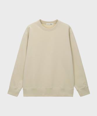 BASIC HOUSE Uni Mini French Oversized Sweatshirt Light Beige Lwts0103