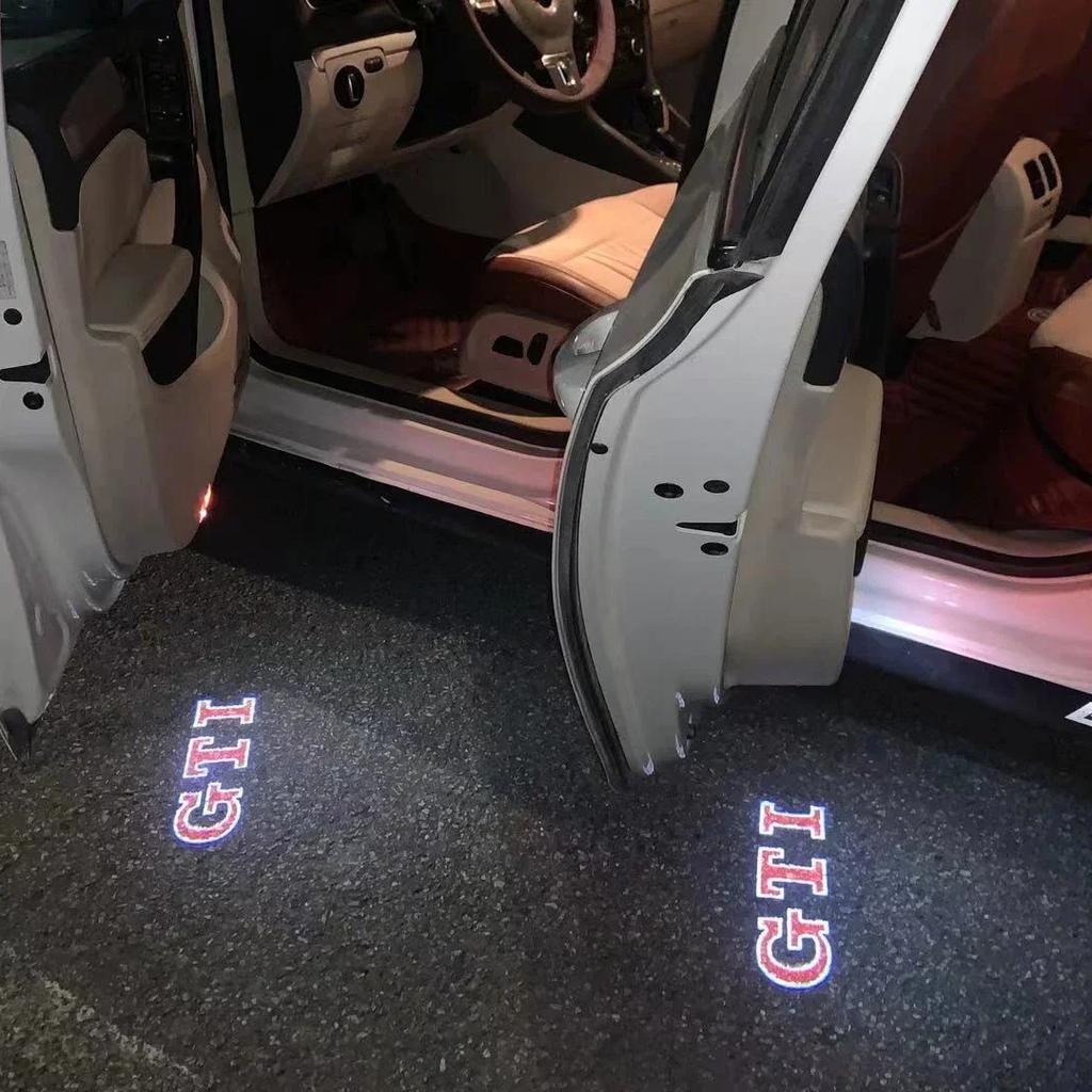 Für VW VOLKSWAGEN 2026 Neu 2 Stück LED Auto Türlicht Willkommens-Projektorlampe für VOLKSWAGEN VW Golf 5 6 7 GTI GTD GTE Sagitar Toura