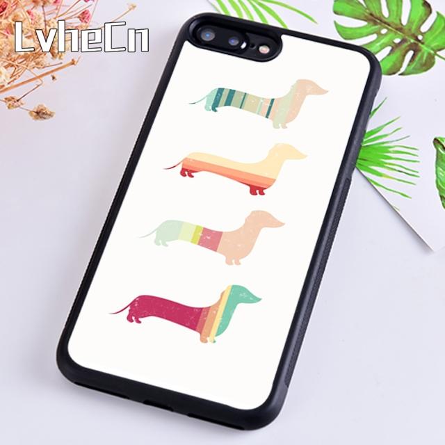 Cartoon Dachshund Sausage Dog Phone Case For iPhone 17 Air 13 12 Cover For Apple 14 15 16 Pro Max Plus Plus