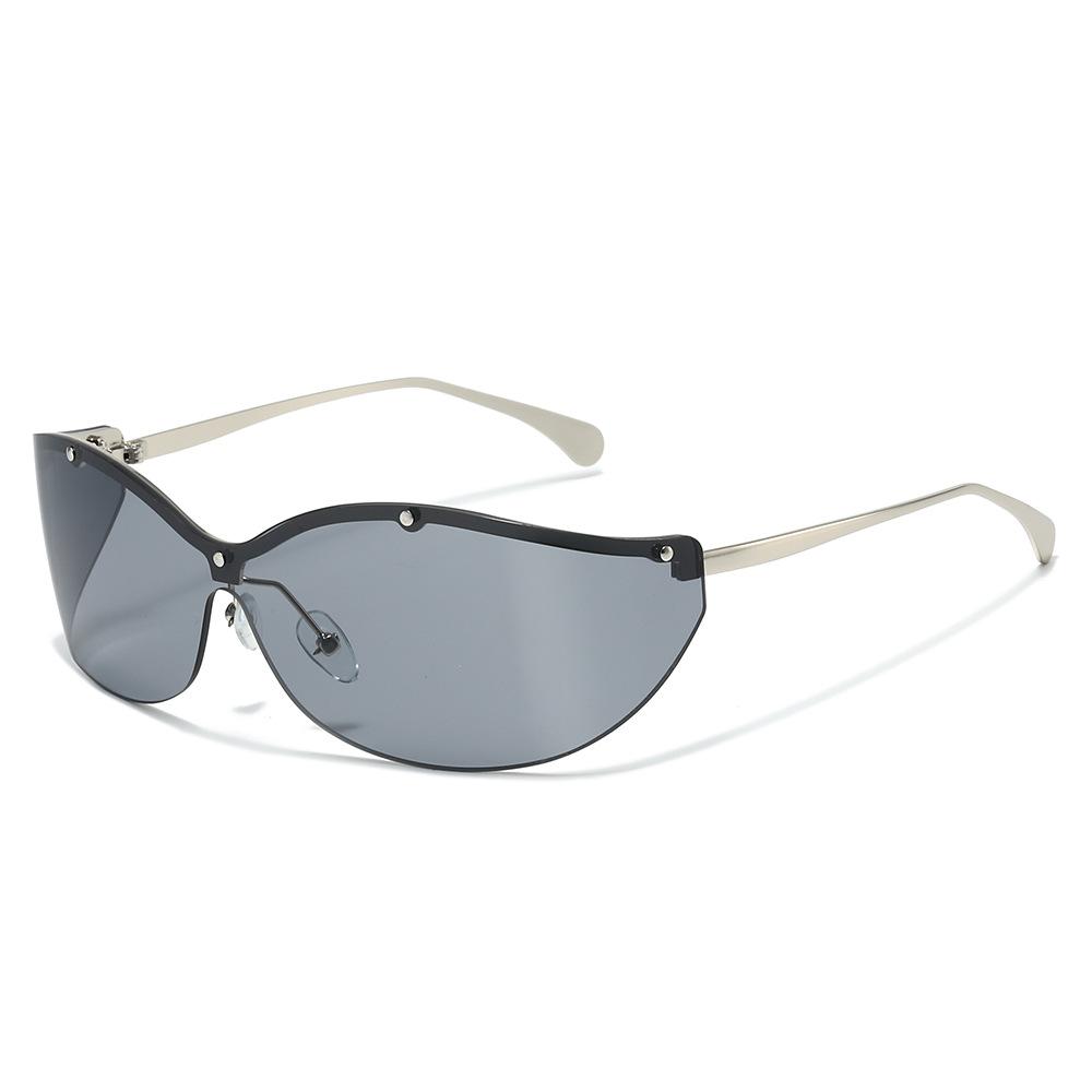 New fashion frameless YK Spice Girls personalized sunglasses European and American ins Internet celebrity sunscreen sunglasses sunglasses