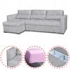 Varius Corner Sofa Bed with Sleeping Function Family Furniture Corner Cushions Gray