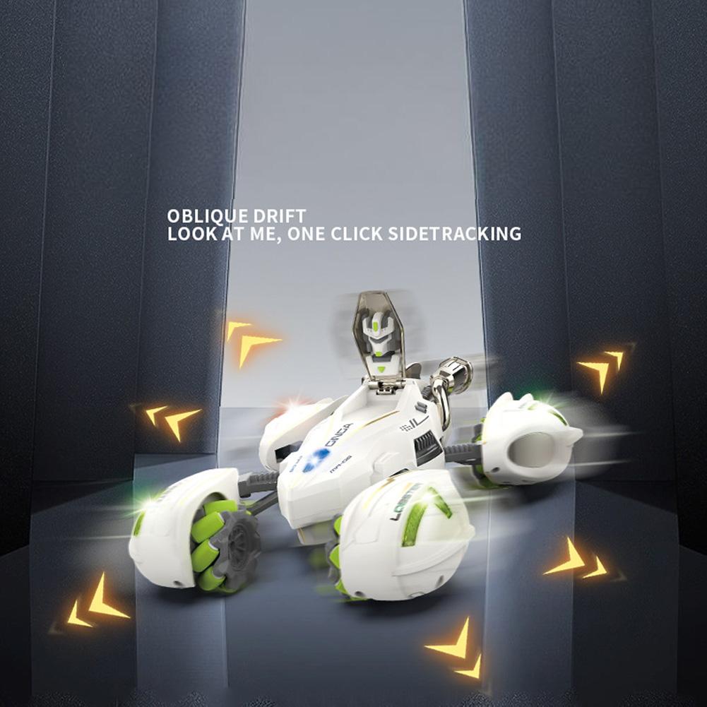 Carro de Controle Remoto 4x4 2.4G Carro RC Acrobático Rotação 360° Drift Carro Transformável Com Luz Música Presentes Para Meninos Meninas