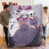 Mysterious Dungeon Anime 2D Flat Pattern Flannel Blanket High Quality All Seasons Warmth and Comfort Perfect for Christmas Gifts.