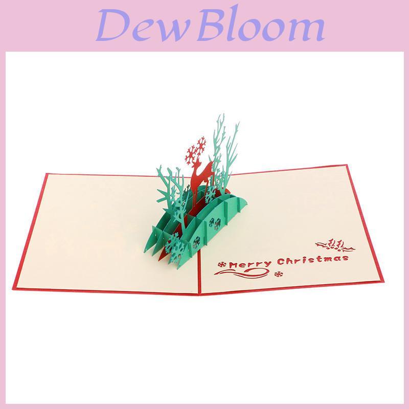 Exquisite 3D-Grußkarte mit Weihnachts-Hirsch-Design, ideal für Geburtstage und Partys