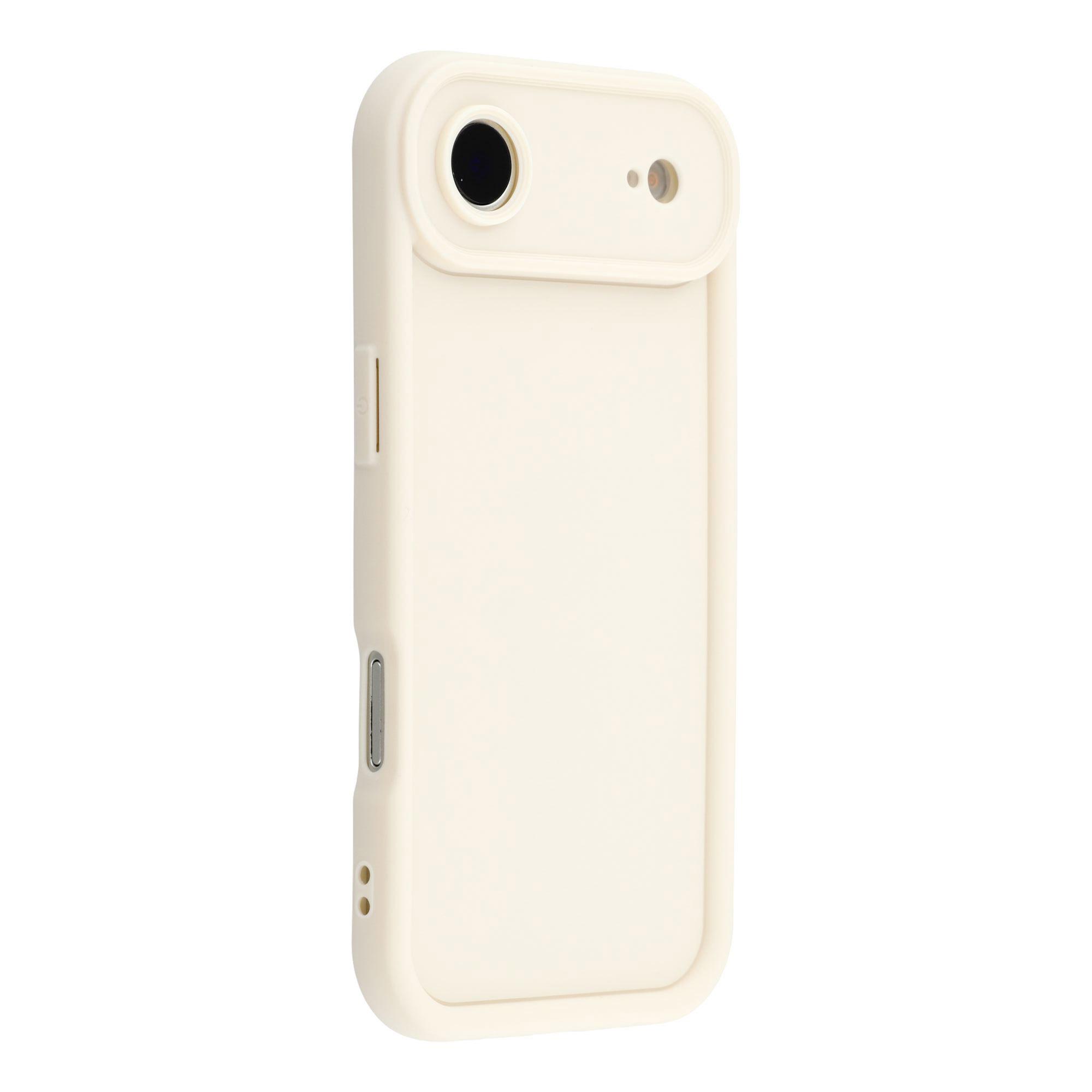 

For iPhone 17 Air Case Grooved Design TPU Anti Slip Phone Cover Beige